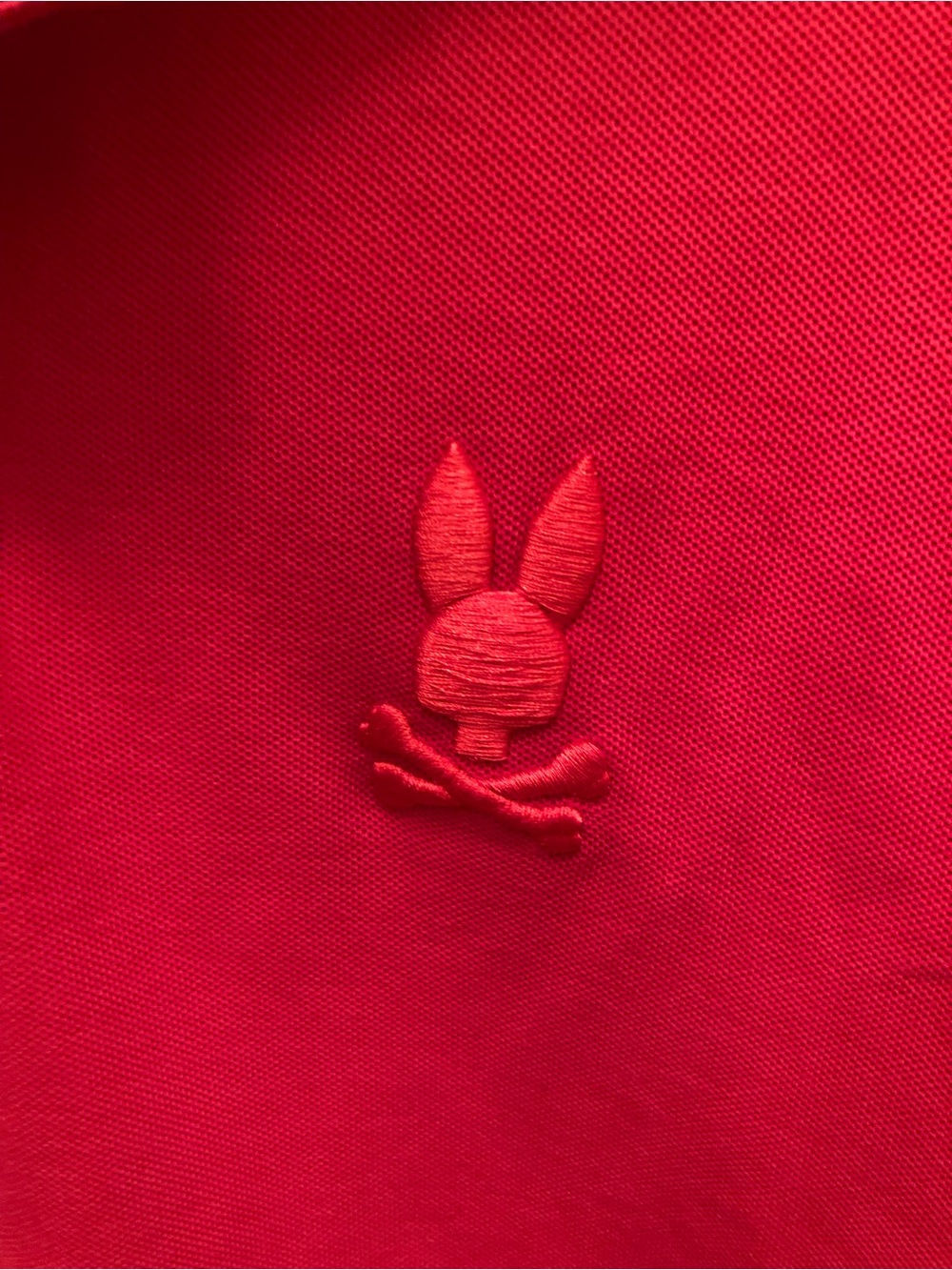 Psycho Bunny Red Polo with Yellow Trim - Picture 4 of 6